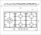 P. COTT. 5 GAS INC. INOX LATERALE SX 860X500 POWER FOSTER