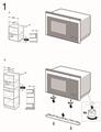 FORNO MICROONDE INC. DA PENSILE ELET. 20 LITRI NERO MIDEA