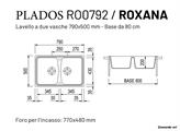ROXANA LAV. 79X50 2V INC. UG. JASMINE 98 PLADOS