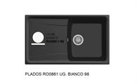 ROXANA LAV. 86X50 1V+GOCC INC. UG. BIANCO PLADOS