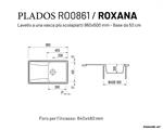 ROXANA LAV. 86X50 1V+GOCC INC. UG. BIANCO PLADOS