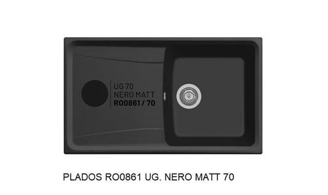 ROXANA LAV. 86X50 1V+GOCC INC. UG. BLACK MATT PLADOS