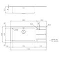 LAVELLO INC. INOX 1160X500 P.21 1V+GOCC.DX EVO FOSTER
